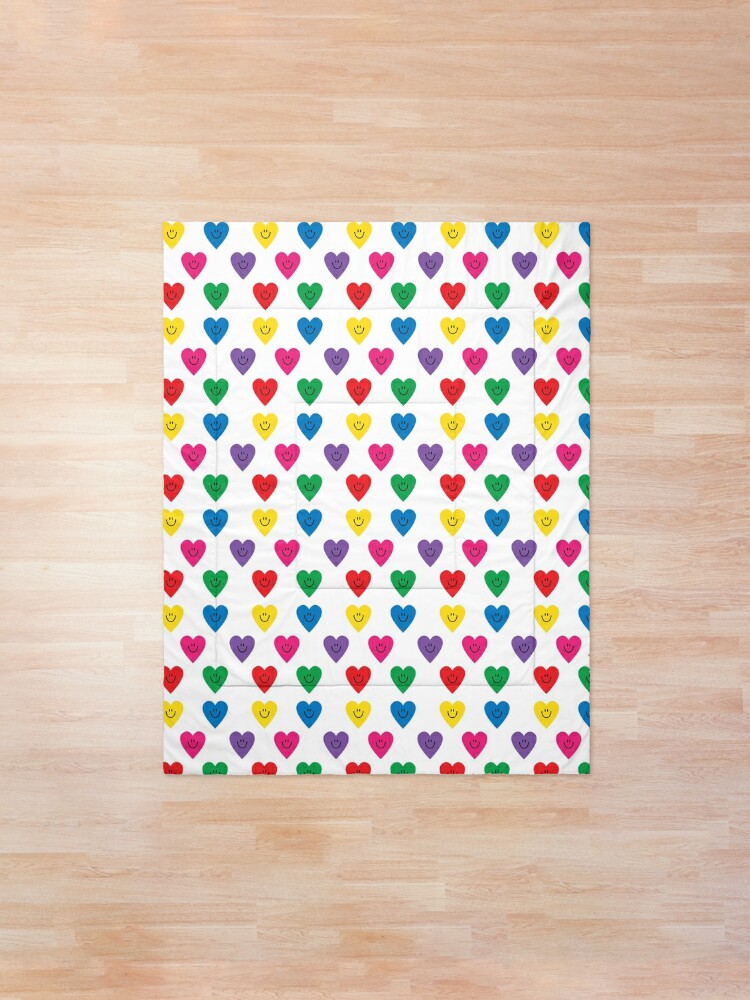 Disover Rainbow Kidcore Hearts Quilt