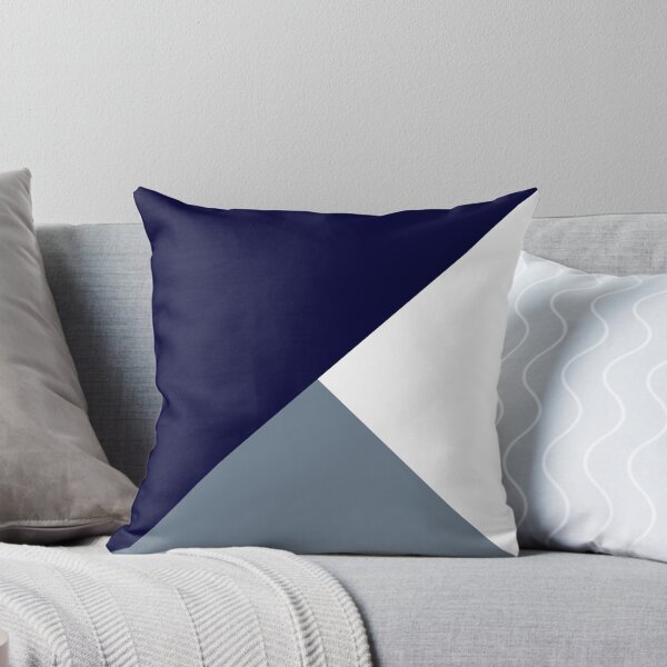 Artikel-Vorschau von Tricolor Dreiecke Marineblau, Schiefergrau und Weiß, designt und verkauft von rewstudio.