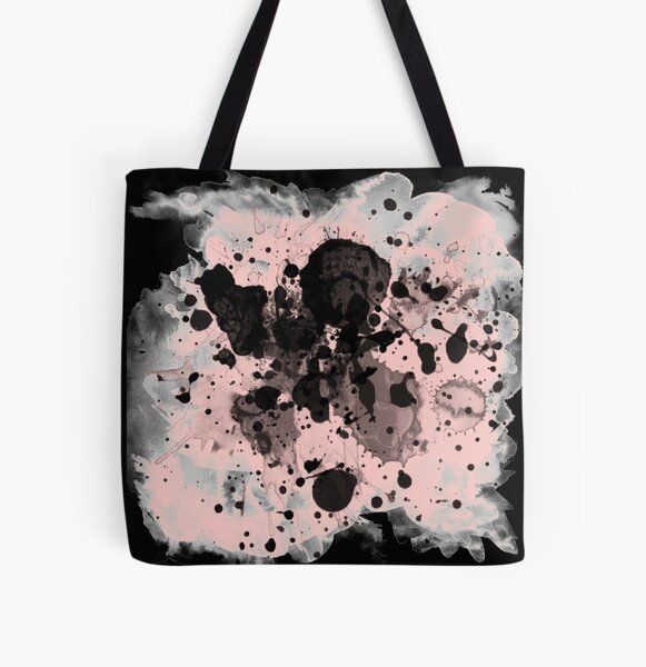 Black splash All Over Print Tote Bag