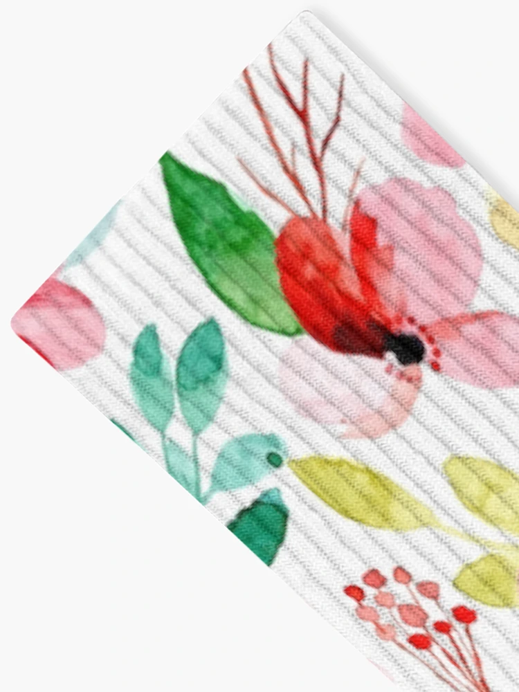 Aperçu 2 sur 5. Chaussettes avec l'œuvre Summer Botanical Garden créée et vendue par Patternsonly.