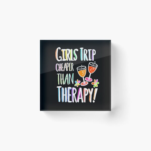 Item preview, Girls Trip Cheaper Than Therapy - Colorful Palette designed and sold by Squarebird.