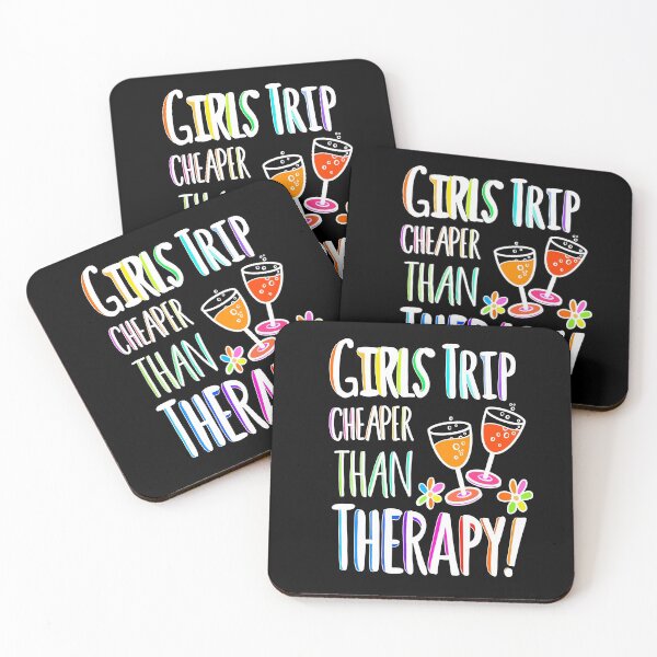 Item preview, Girls Trip Cheaper Than Therapy - Colorful Palette designed and sold by Squarebird.