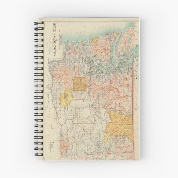 Item preview, Vintage Map of Washington State (1897) designed and sold by BravuraMedia.