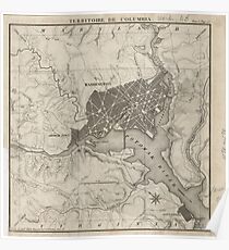 Vintage Map of Washington D.C. (1815) Poster
