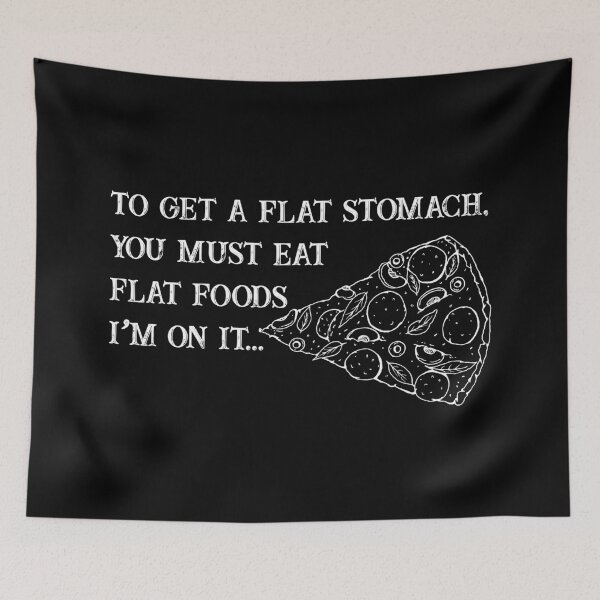 Item preview, Funny Flat Stomach Gym Quote designed and sold by HotHibiscus.
