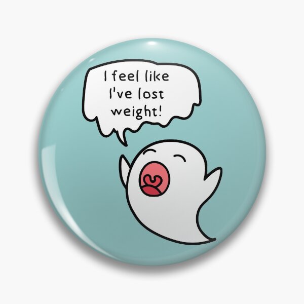 Item preview, Ghost I FEEL LIKE I'VE LOST WEIGHT! spooky cartoon diet funny  designed and sold by SolidEarthArt.