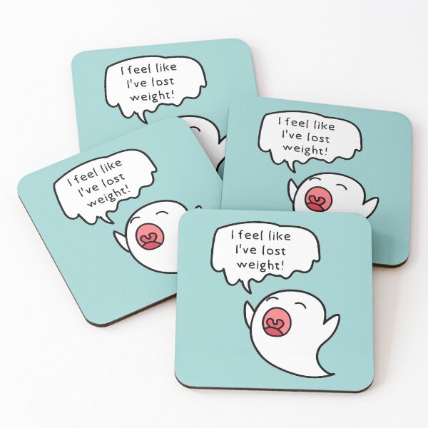 Item preview, Ghost I FEEL LIKE I'VE LOST WEIGHT! spooky cartoon diet funny  designed and sold by SolidEarthArt.