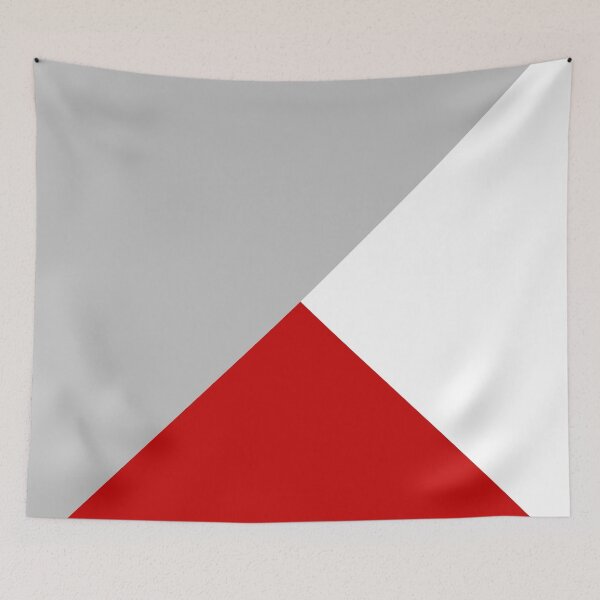 Item preview, Tricolor Silver Gray Cherry Red And White designed and sold by rewstudio.