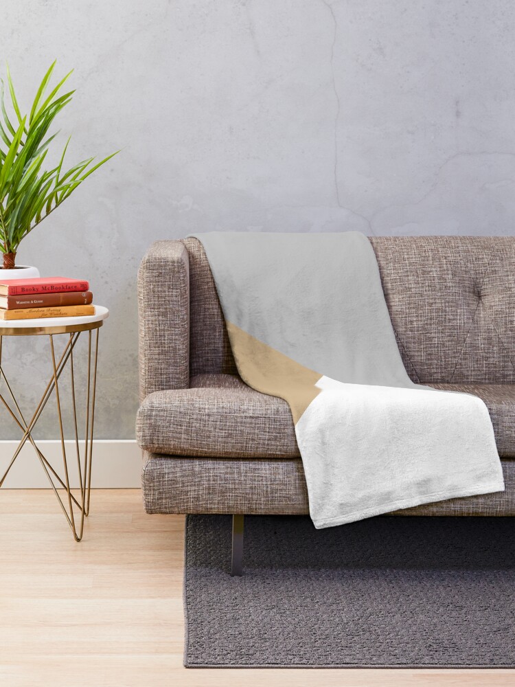 Gray and best sale tan throw blanket