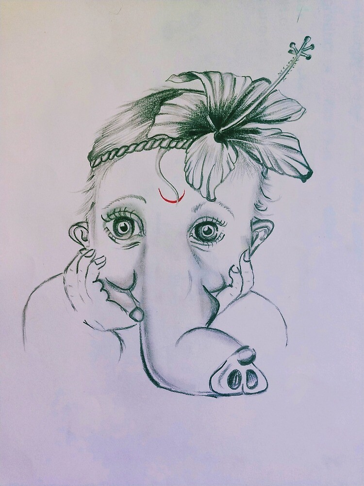 Drawing Sketch Lord Vinayaka Ganesha Creative Outline Editable Vector  Illustration Stock Vector by manjunaths88gmailcom 417505136