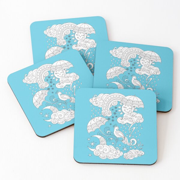 Item preview, Noncolored Fairytale Weather Forecast Print designed and sold by lissantee.
