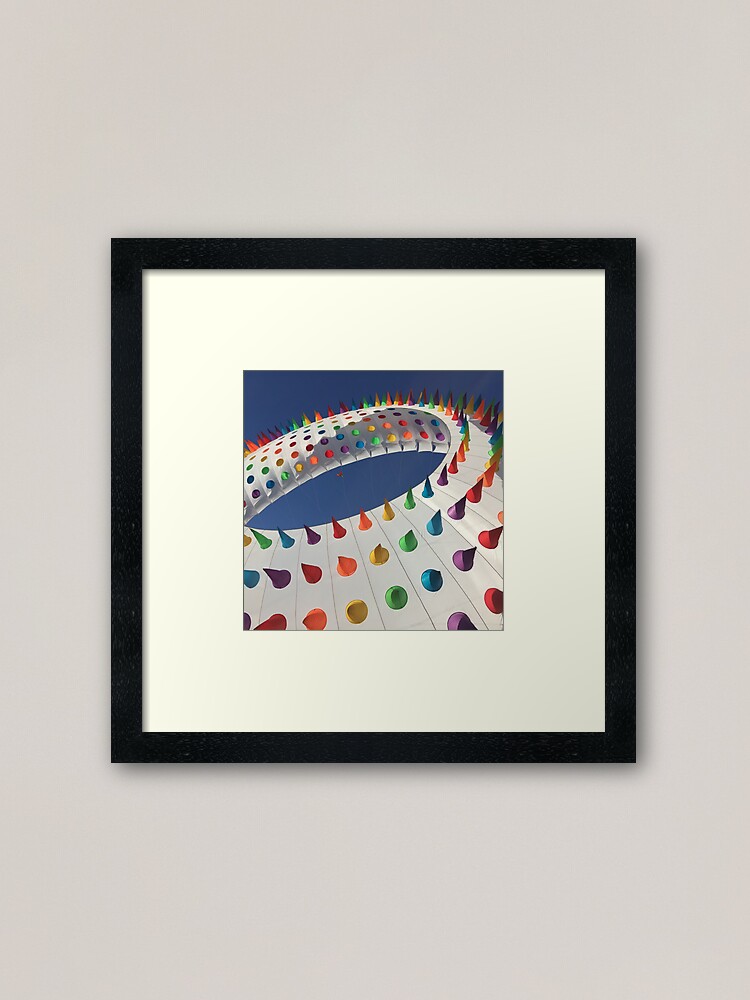 Framed Art Print, Spiked Rainbow designed and sold by DamnAssFunny