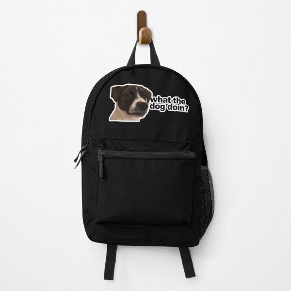 off white dog backpack