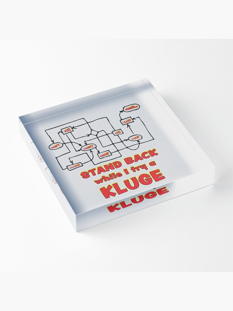 Alternate view of Try a Kluge. Acrylic Block