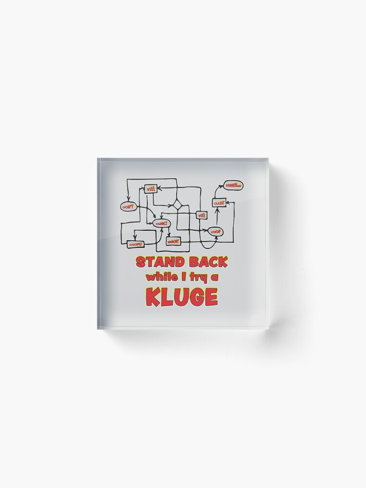 Alternate view of Try a Kluge. Acrylic Block