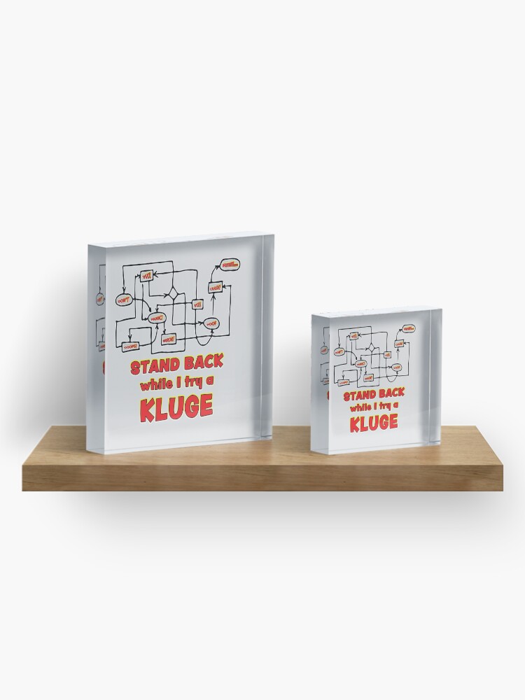 Alternate view of Try a Kluge. Acrylic Block
