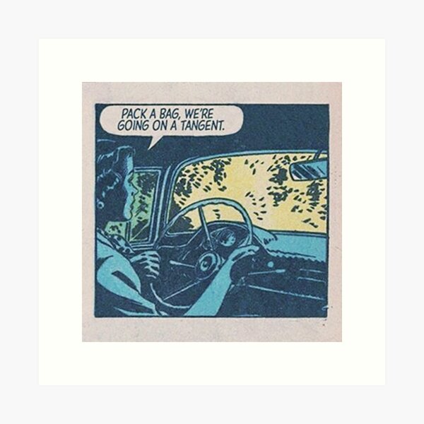 Item preview, Vintage Comic Panel - Going on a Tangent designed and sold by Stickyourselfon.