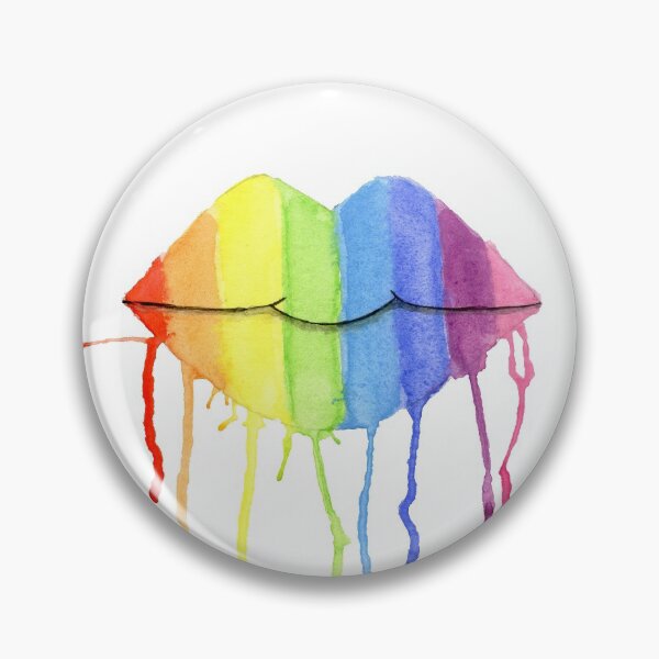 Item preview, Watercolor Rainbow Lips  designed and sold by Anzarr.