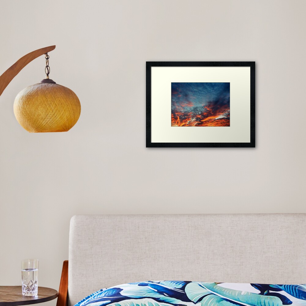 Fire in the Sky Framed Art Print