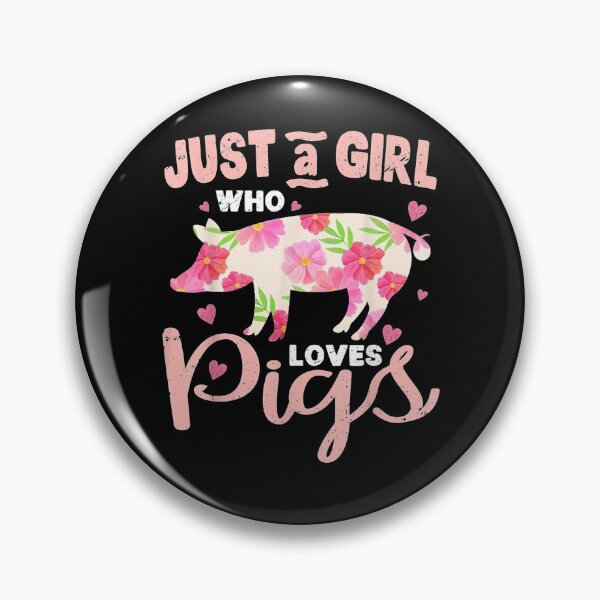 Item preview, Just A Girl Who Loves Pigs Floral Flowers Gift  designed and sold by caral8.