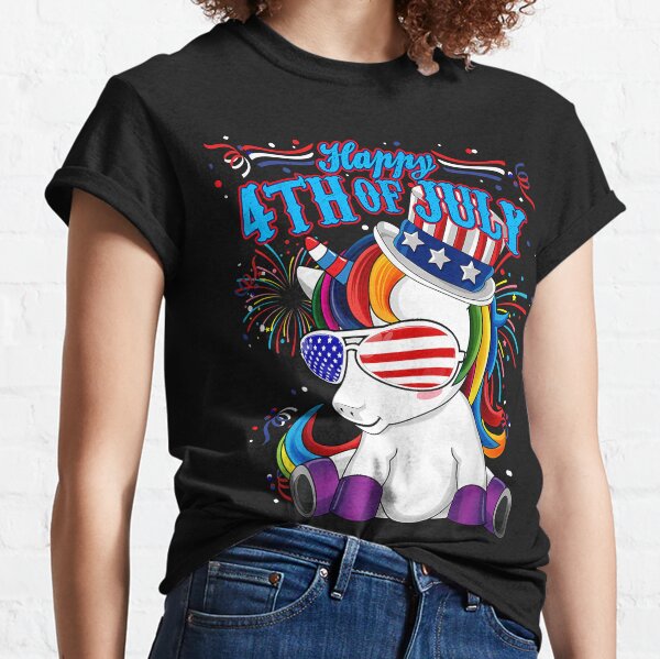 Happy 4th of July - Unicorn Classic T-Shirt