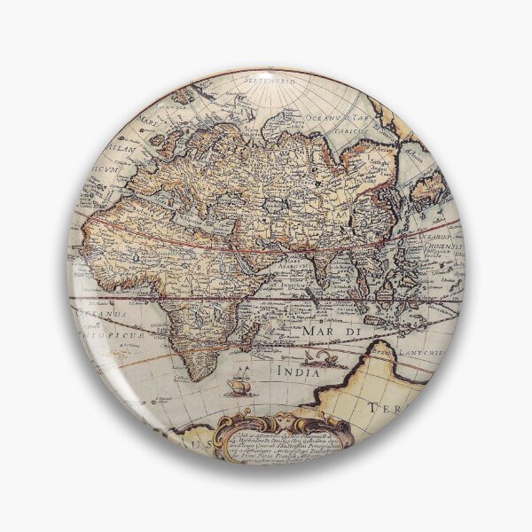 Item preview, Antique Vintage World Globe Map 1636, Renaissance History designed and sold by ScienceSource.