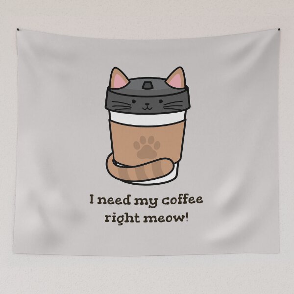 Item preview, I need my coffee right meow! designed and sold by Swarna Anooroop.
