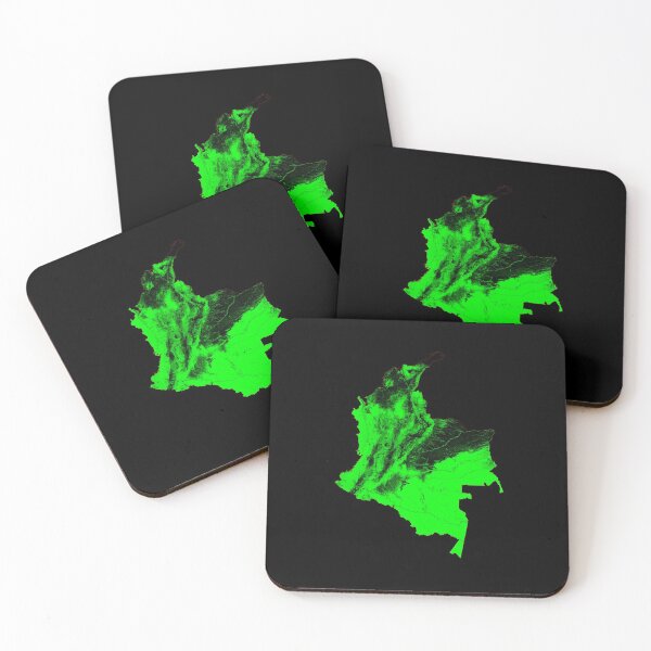 Item preview, Colombia Forest Cover Map with Black Background designed and sold by GrasshopperGeo.