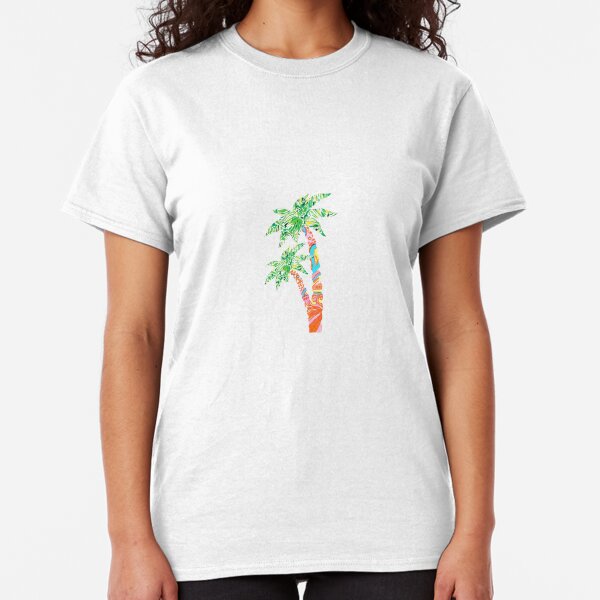 Palm Tree in Lilly Pulitzer Print Classic T-Shirt