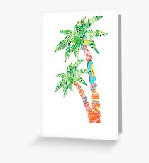Palme im Lilly Pulitzer Druck Grußkarte