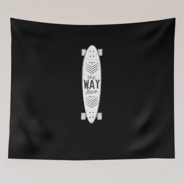 Item preview, One way down downhill longboarding designed and sold by INTROVERT-STORE.