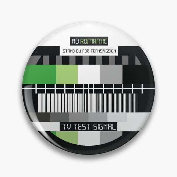 Item preview, NO ROMANTIC - aromantic pride pin designed and sold by cupofmercury.