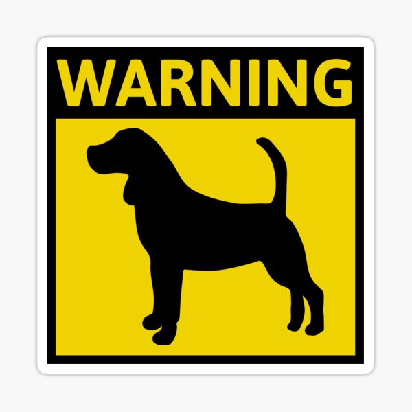 Beagle Dog Warning Sticker