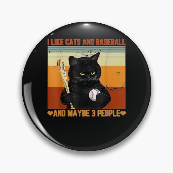Item preview, I Like Cats And Baseball And Maybe 3 People Baseball Lover Gift  designed and sold by caral8.