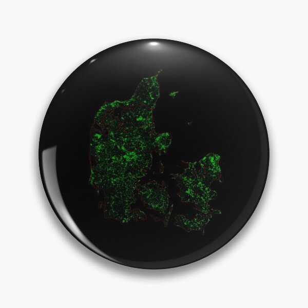 Item preview, Denmark Forest Cover Map with Black Background designed and sold by GrasshopperGeo.