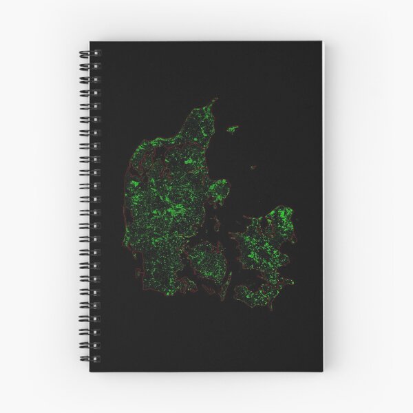 Item preview, Denmark Forest Cover Map with Black Background designed and sold by GrasshopperGeo.