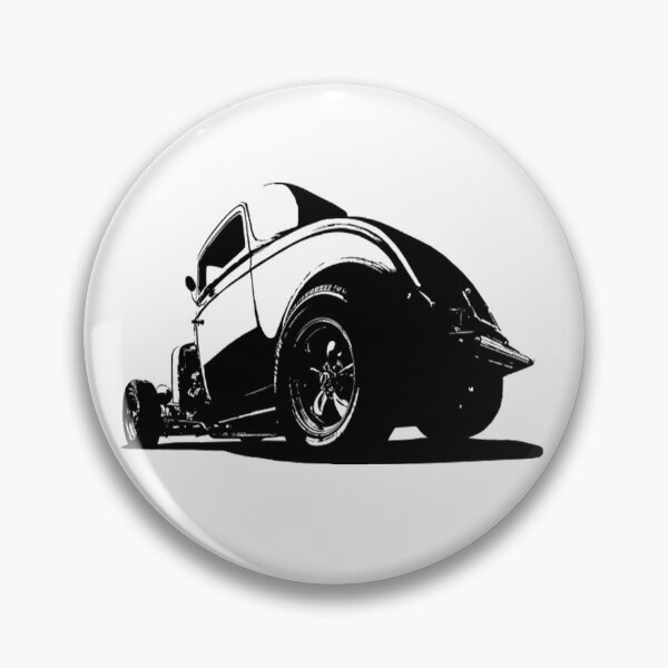 Item preview, 1932 Ford Coupe Front_Back - 1932 Ford Coupe - stylized monochrome designed and sold by DrivenBrand.