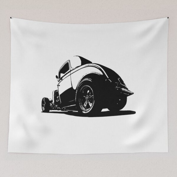 Item preview, 1932 Ford Coupe Front_Back - 1932 Ford Coupe - stylized monochrome designed and sold by DrivenBrand.
