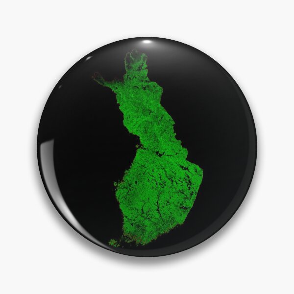 Item preview, Finland Forest Cover Map with Black Background designed and sold by GrasshopperGeo.