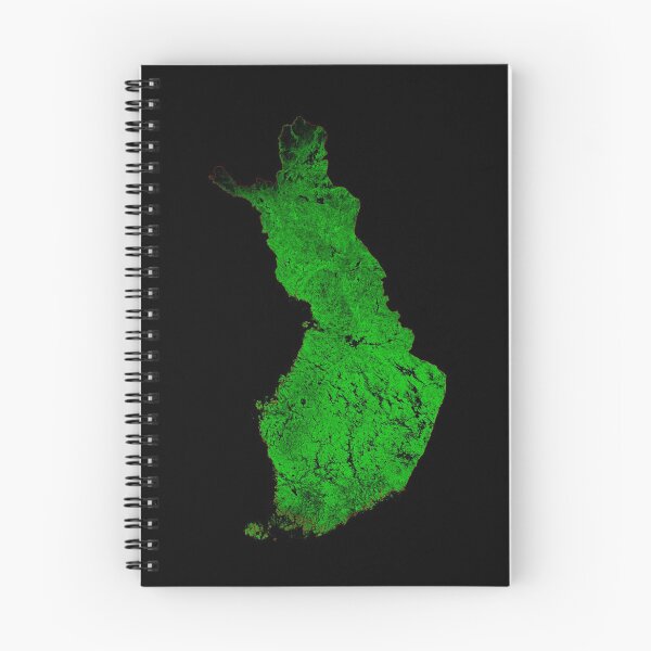 Item preview, Finland Forest Cover Map with Black Background designed and sold by GrasshopperGeo.