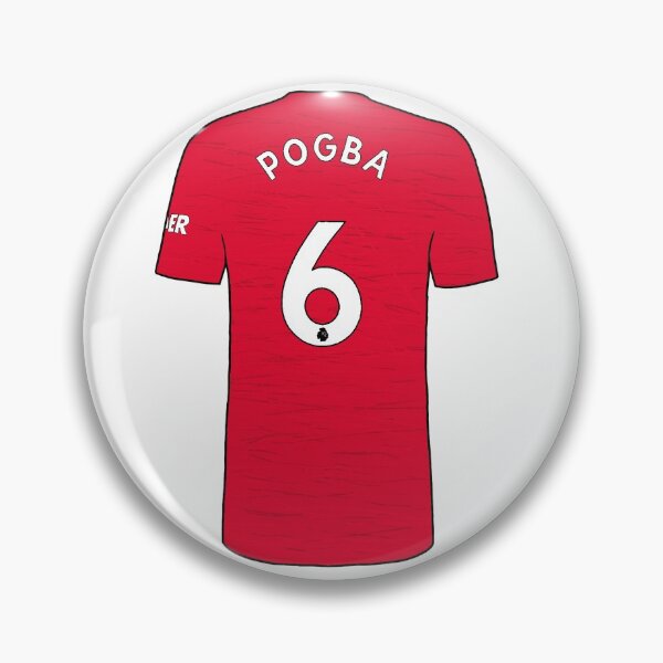 Aperçu de l'œuvre Maillot Paul Pogba Manchester United No. 6 créée et vendue par Oliver Jones.