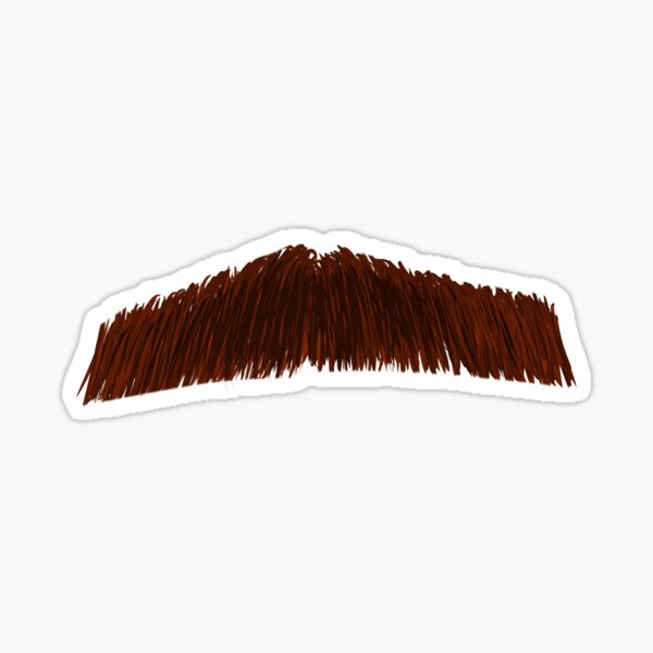 The Stache Sticker By Dunnder Doodles Redbubble