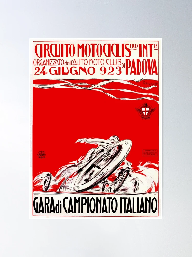  European Motocross Motorcycle Imola Italy Championship Race  Vintage Poster Repro 16 X 20 Image Size on Matte Paper Shipped Rolled:  Posters & Prints