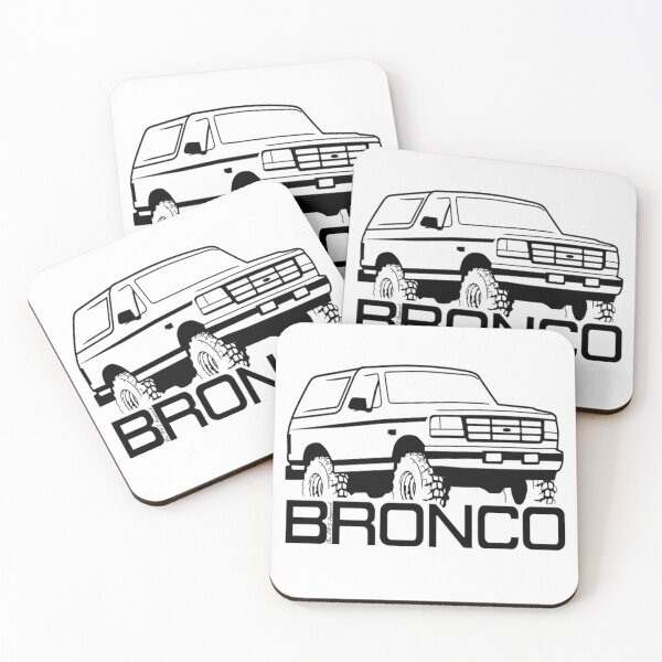 Item preview, Ford Bronco 1992-1996 Bronco Front Side, with tires, Black Print 1 designed and sold by DrivenBrand.