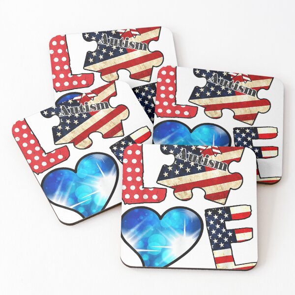 Item preview, Love Autism Awareness American 4th Of July designed and sold by BryanAnderson.