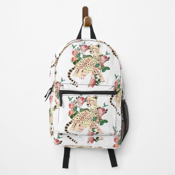 Item preview, Leopard in roses and hummingbirds designed and sold by orangerinka.