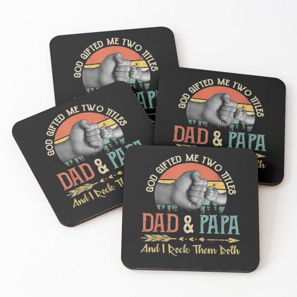 Item preview, Mens God Gifted Me Two Titles Dad And Papa And I Rock Them Both  designed and sold by sheilase.
