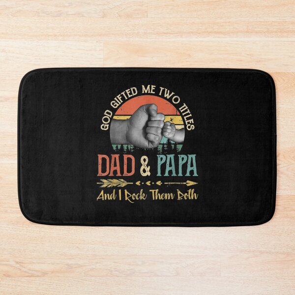 Item preview, Mens God Gifted Me Two Titles Dad And Papa And I Rock Them Both  designed and sold by sheilase.