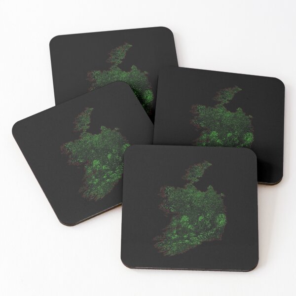 Item preview, Ireland Forest Cover Map with Black Background designed and sold by GrasshopperGeo.
