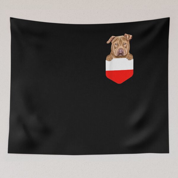Item preview, Poland Flag Usa Staffordshire Terrier Dog In Pocket Gift  designed and sold by caral8.